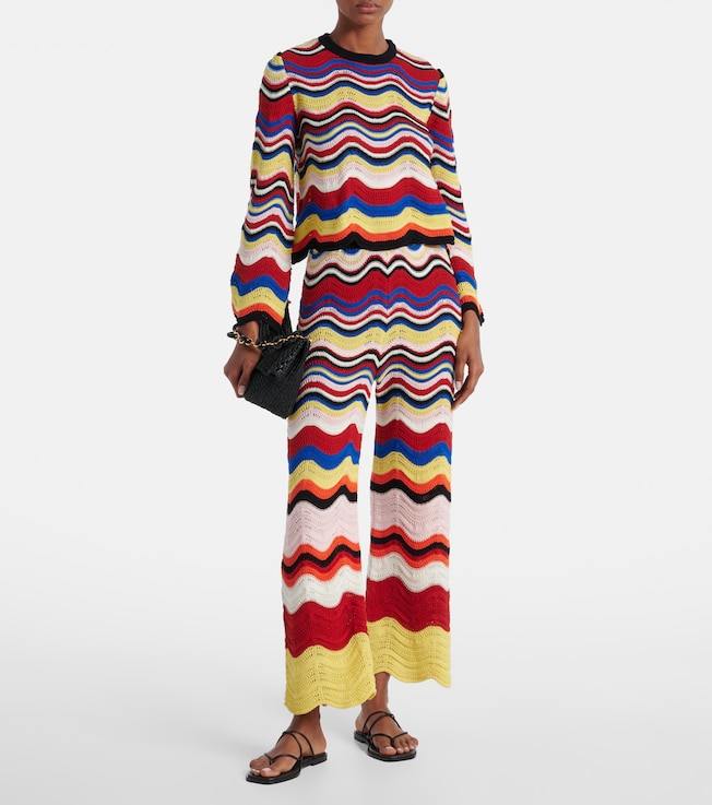 La DoubleJ Chevron crochet cotton top