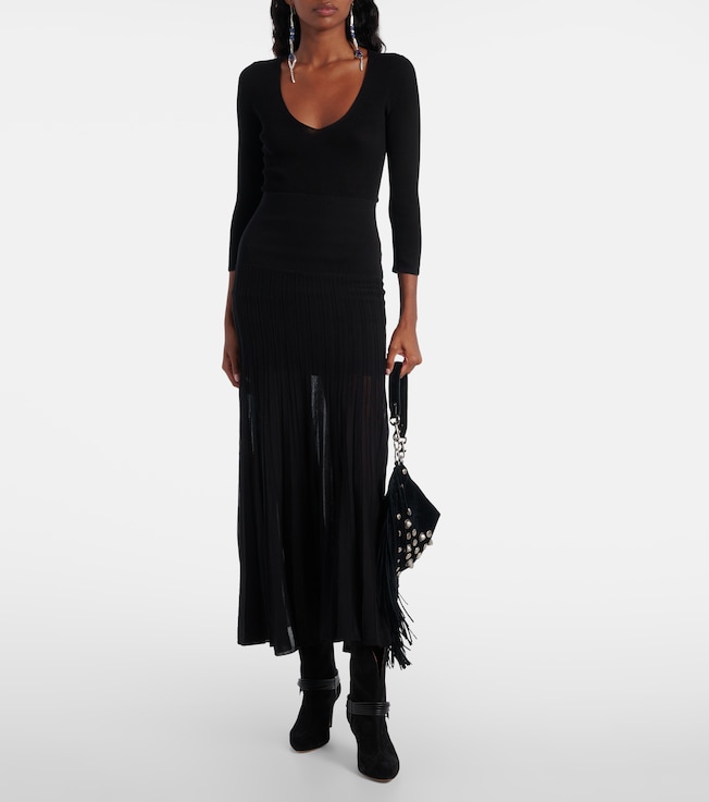 Isabel Marant Felicia knitted cotton-blend top