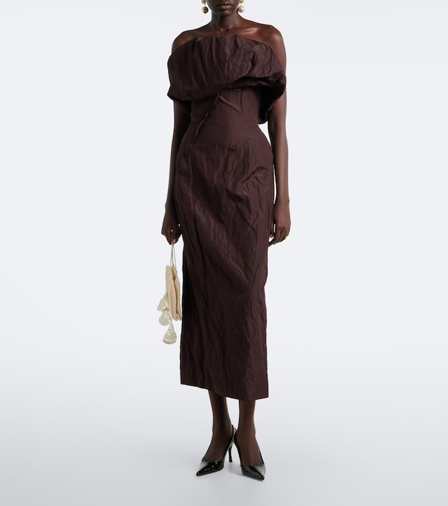 Magda Butrym Cotton and silk corset dress