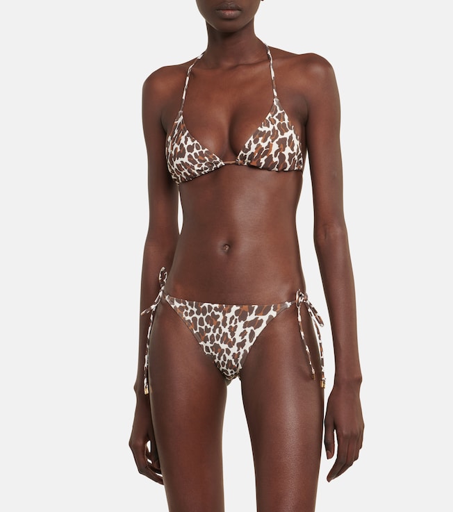 Tory Burch Printed triangle bikini top