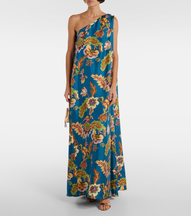 La DoubleJ Roy printed silk twill maxi dress