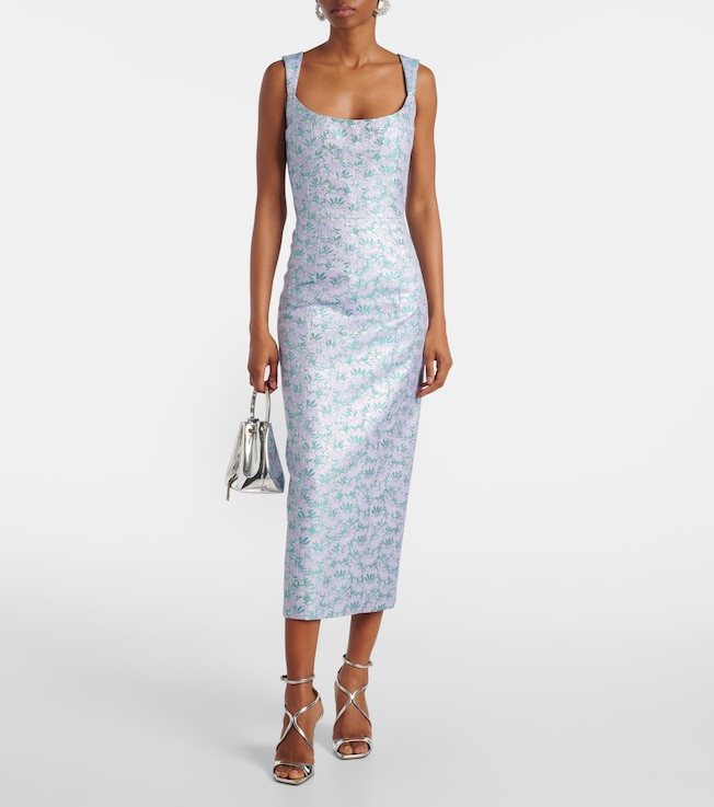 Markarian Numa Daisy brocade corset midi dress