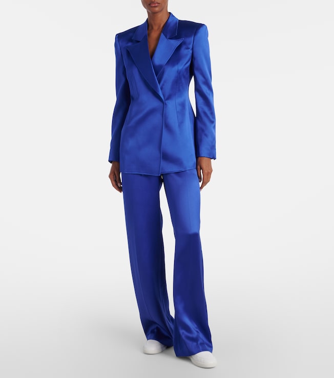 Gabriela Hearst Norman silk tweed wide-leg pants