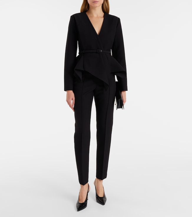 Roland Mouret Asymmetric draped crêpe blazer