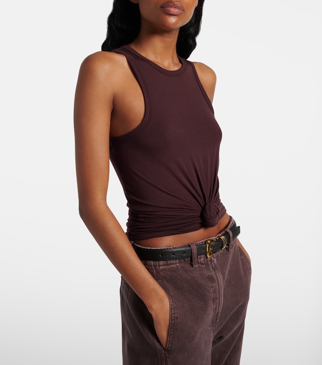 Magda Butrym Floral-appliqué cotton-blend tank top