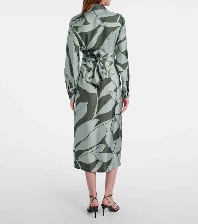 Max Mara Max Mara Robinia printed silk shirt dress