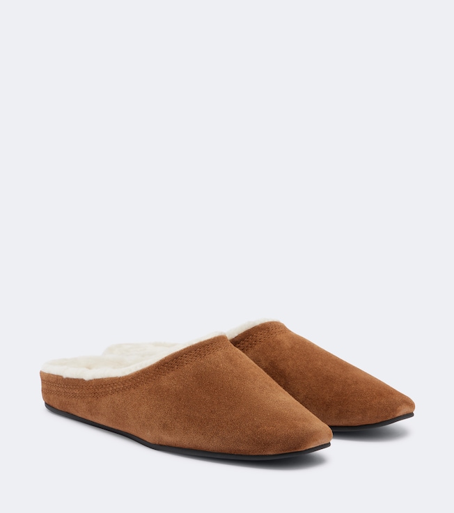 Veronica Beard Veronica Beard Narcisa shearling-lined suede mules