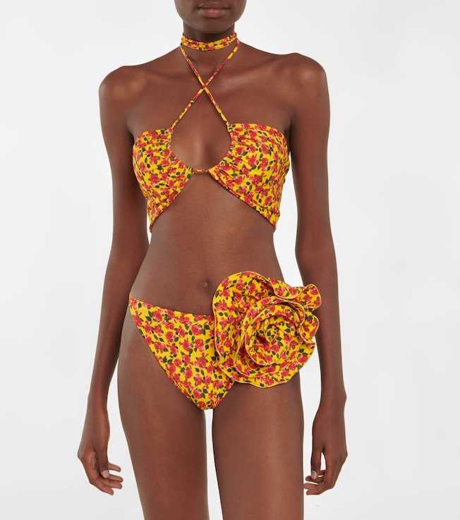 Magda Butrym Floral high-rise bikini bottoms