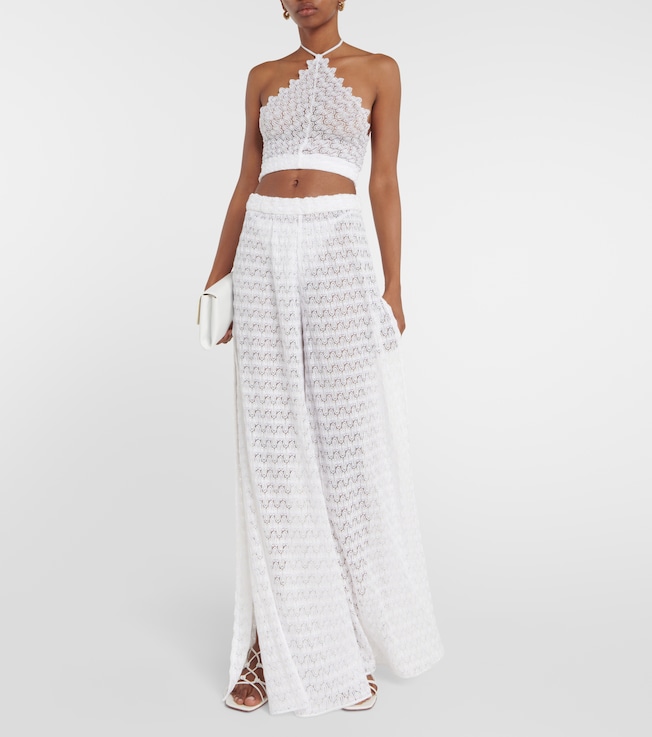 Missoni Mare Crochet-knit halterneck crop top