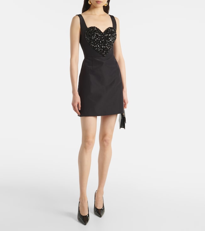 Carolina Herrera Embellished silk minidress