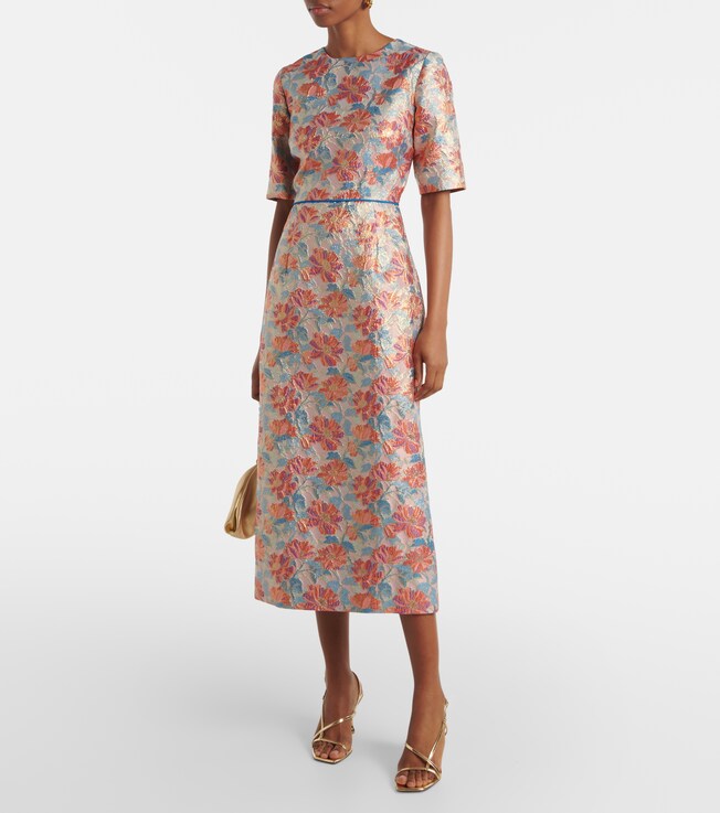 Markarian Metallic brocade cocktail dress