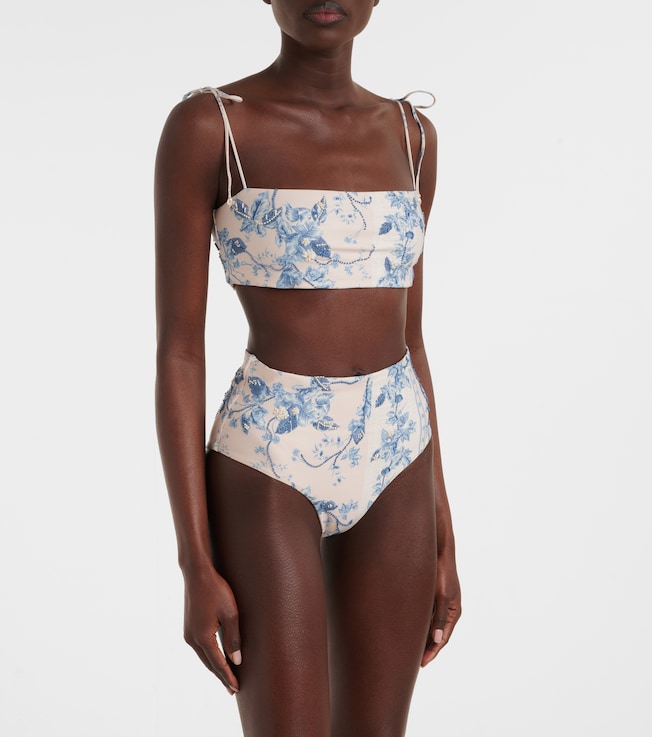 Agua by Agua Bendita Magenta floral bikini bottoms