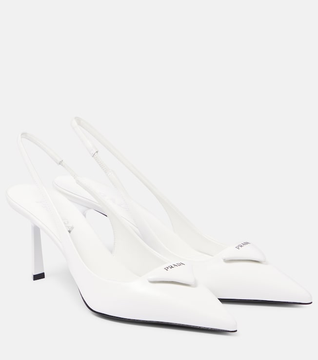 Prada Leather slingback pumps