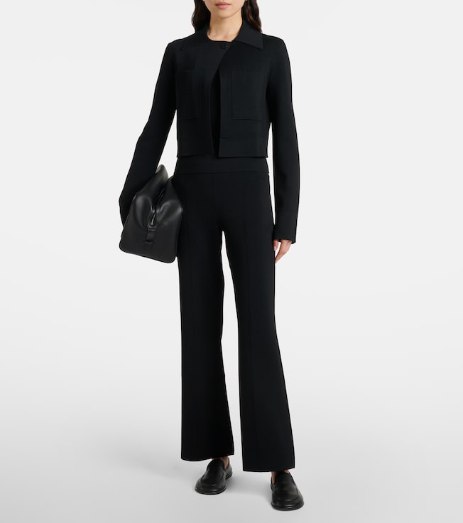 JOSEPH Knitted mid-rise flared pants