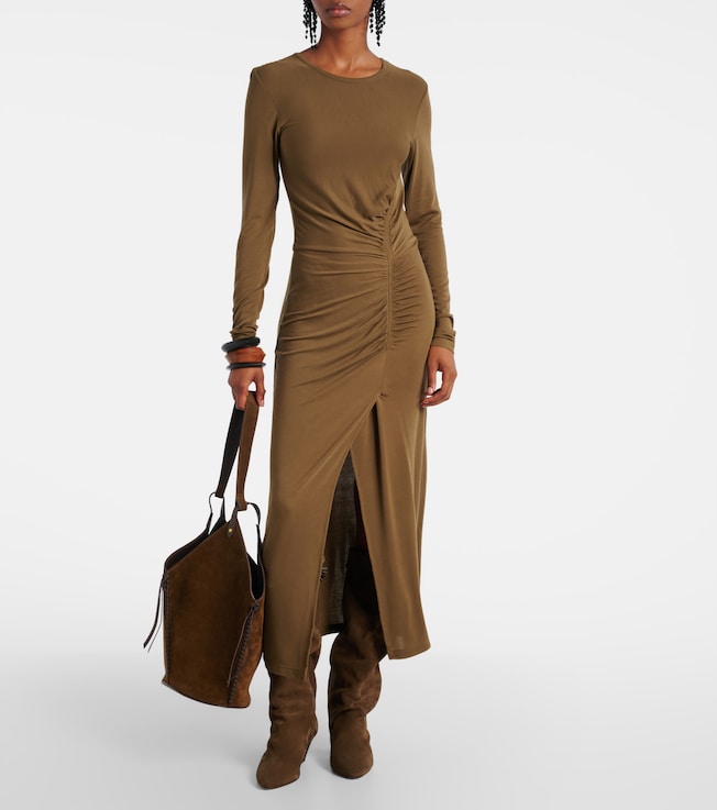 Marant Étoile Jelina gathered jersey maxi dress