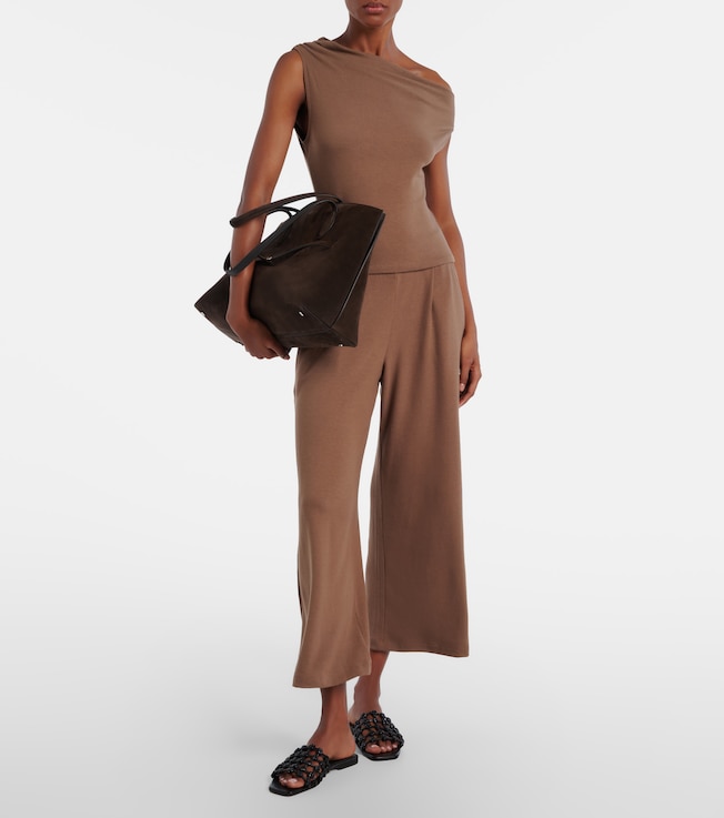 LESET Lauren asymmetric jersey top