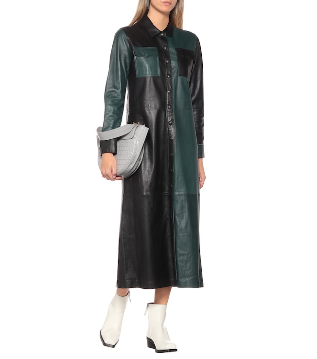 STAND STUDIO Alte leather midi dress