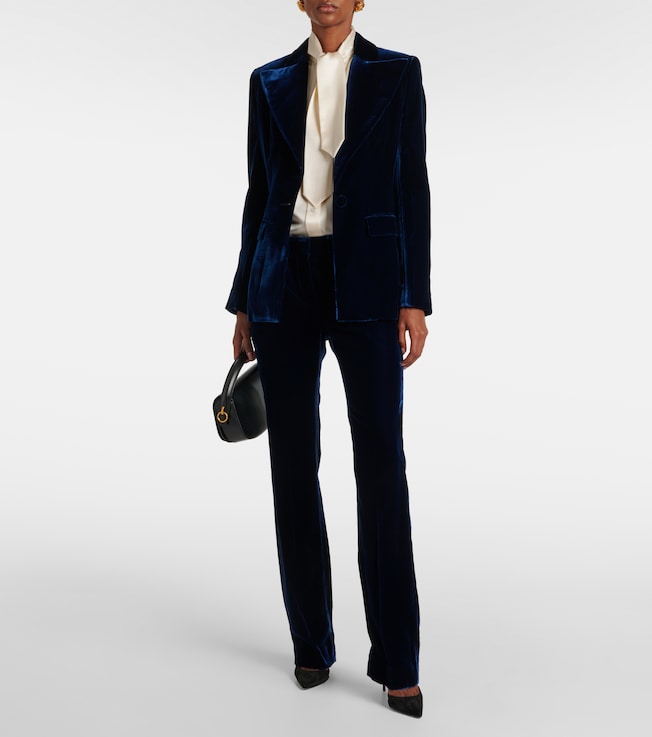Nina Ricci Fluid velvet straight pants