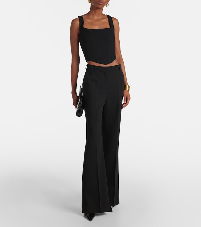 Costarellos Jovie wool crêpe bustier