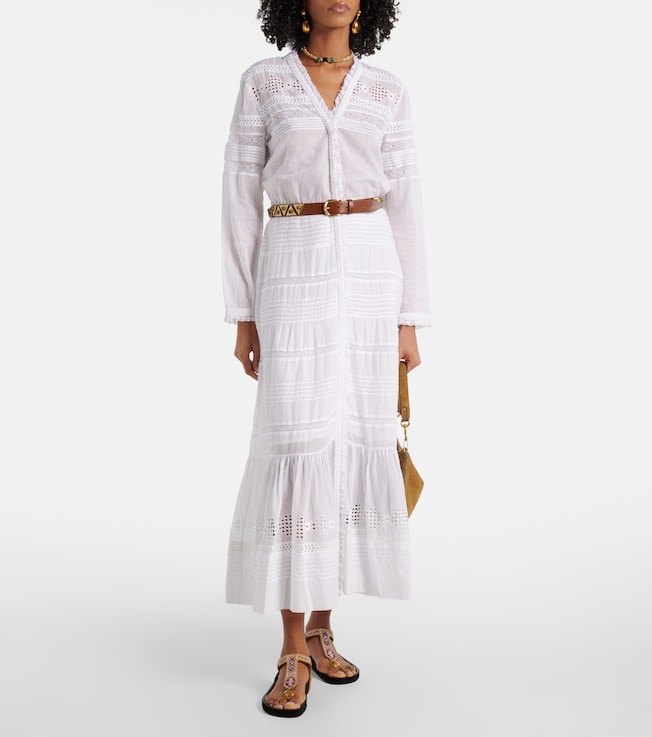 Marant Étoile Daniva lace-trimmed cotton maxi dress
