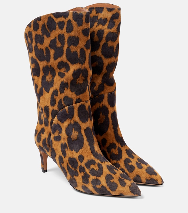 Paris Texas Gaia 60 leopard-print suede boots