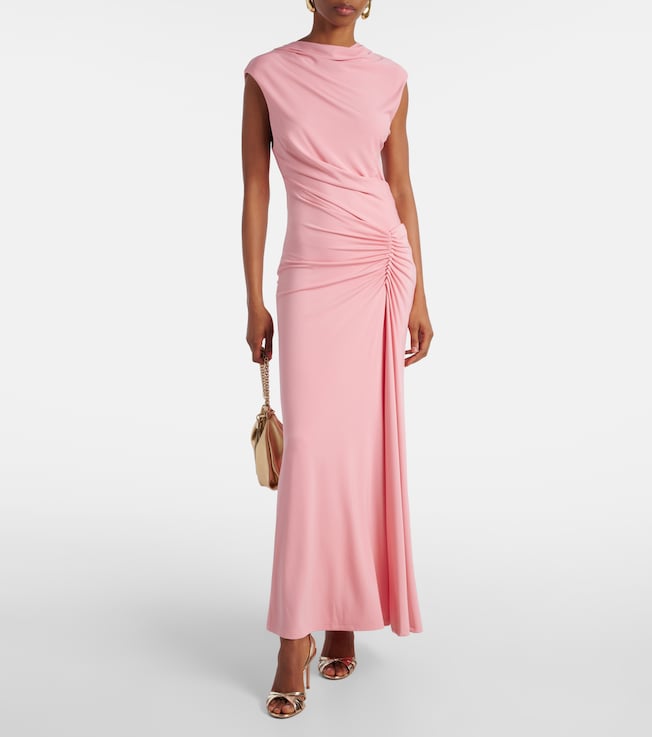 SIMKHAI Acacia ruched jersey maxi dress