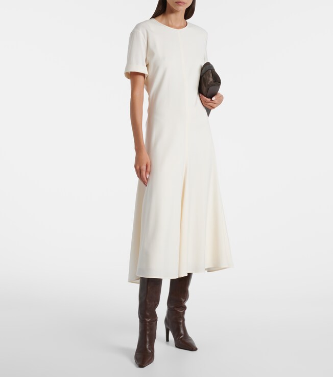 Brunello Cucinelli Wool-blend midi dress