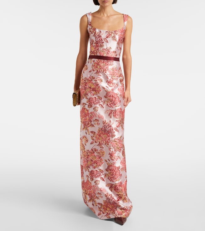 Markarian Robin floral brocade gown