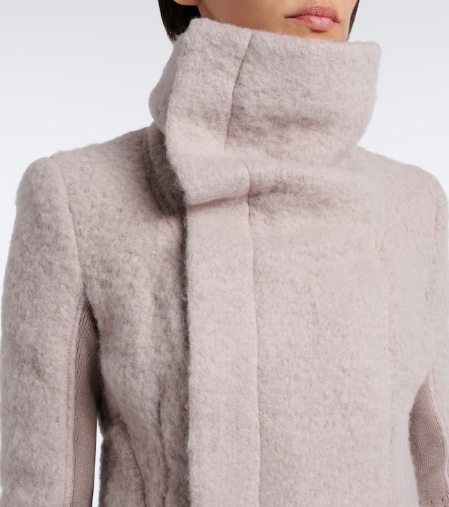 Rick Owens Rick Owens Asymmetric alpaca and wool-blend jacket
