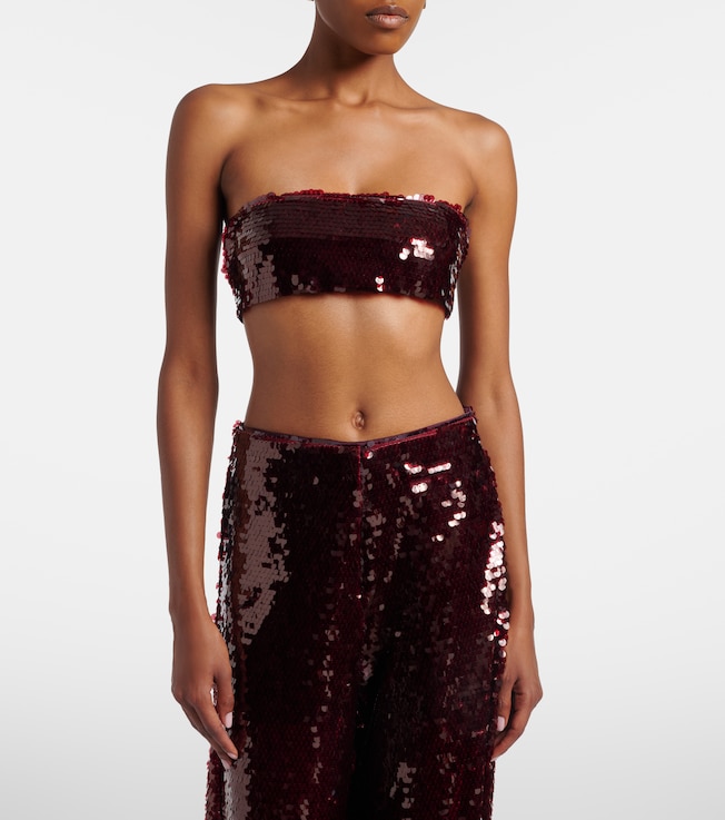 Adriana Degreas Sequined bandeau top