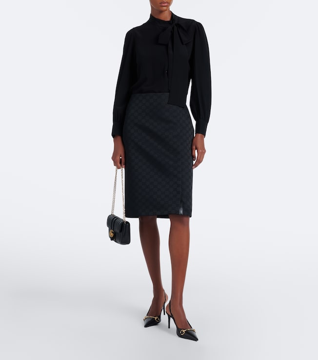 Gucci GG jacquard pencil skirt
