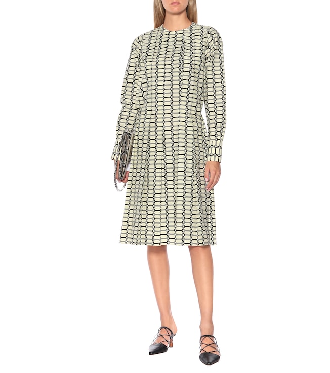 Plan C Printed cotton midi dress