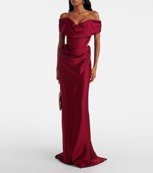 Vivienne Westwood Nova Cocotte crêpe satin bustier gown