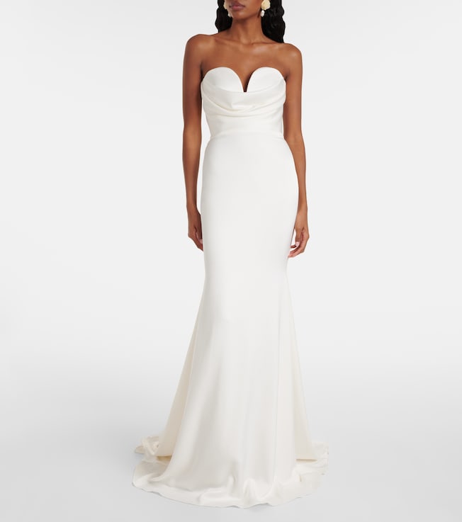 Alex Perry Bridal crêpe satin gown