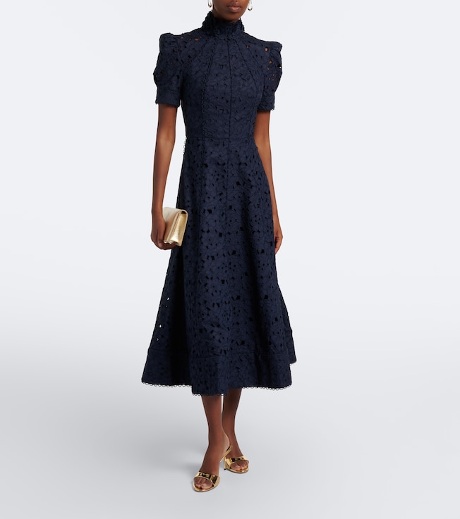Rebecca Vallance Kitsu broderie anglaise cotton midi dress