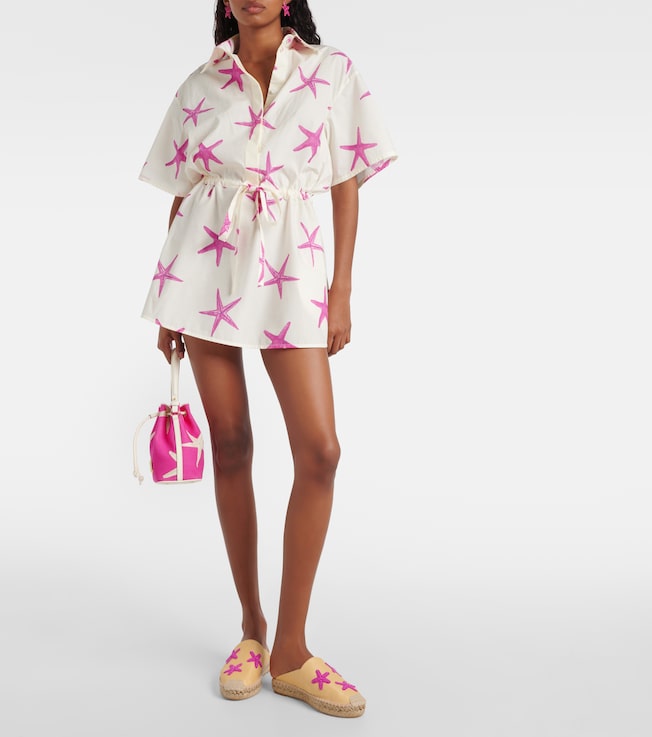 Valentino Starfish cotton poplin minidress