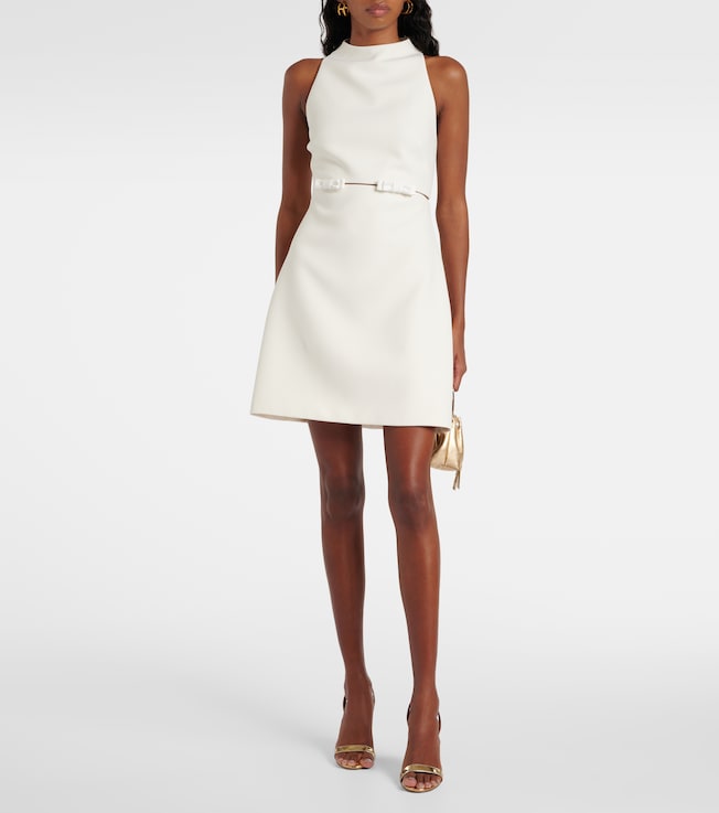 Safiyaa Bridal Jalie bow-detail crêpe minidress