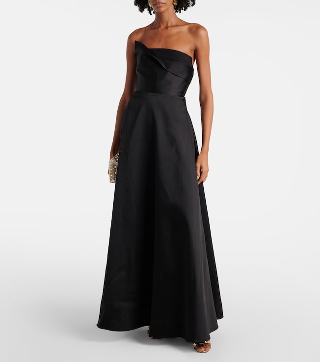 Roland Mouret Strapless taffeta gown