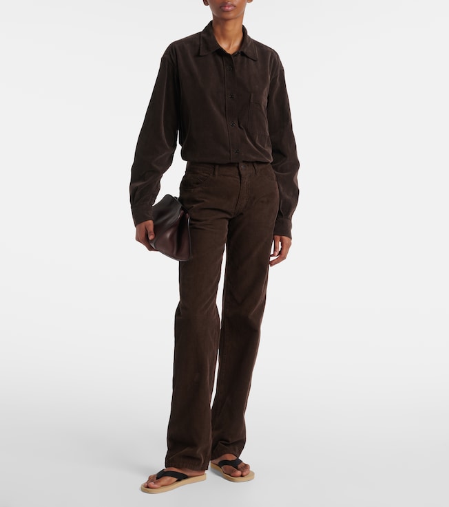 The Row Carlyl cotton corduroy straight pants