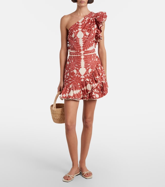 Poupette St Barth Corinne ruffled cotton minidress