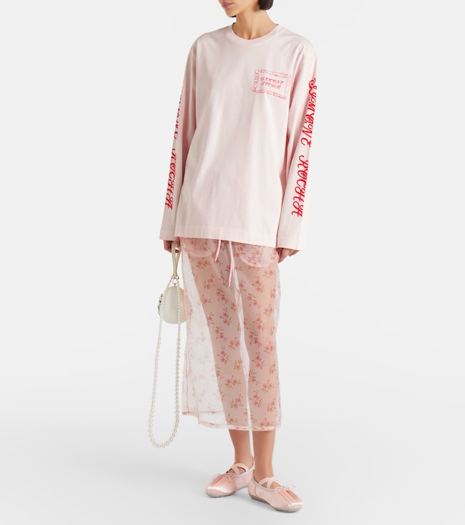 Simone Rocha Pillowcase printed cotton jersey T-shirt