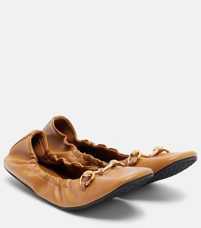 Gucci Prima Horsebit leather ballet flats