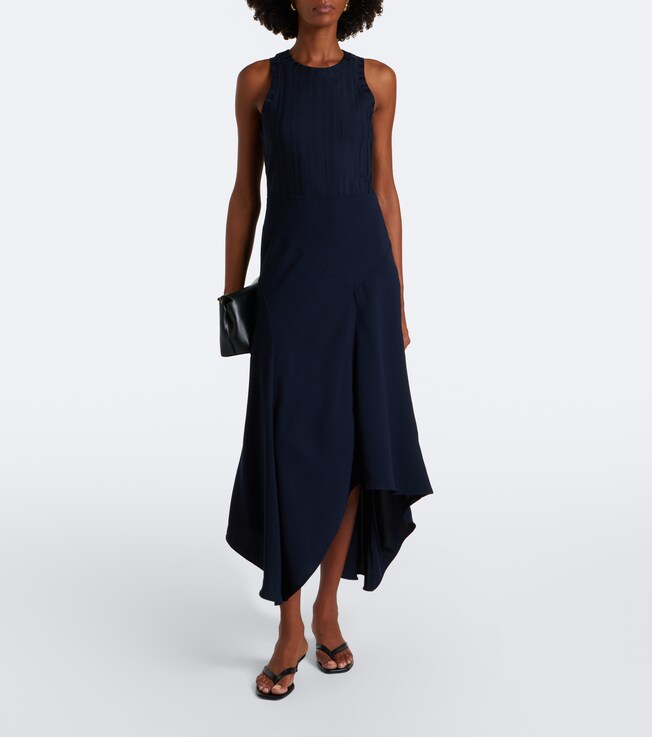 Veronica Beard Thalissa draped ribbed-knit midi dress