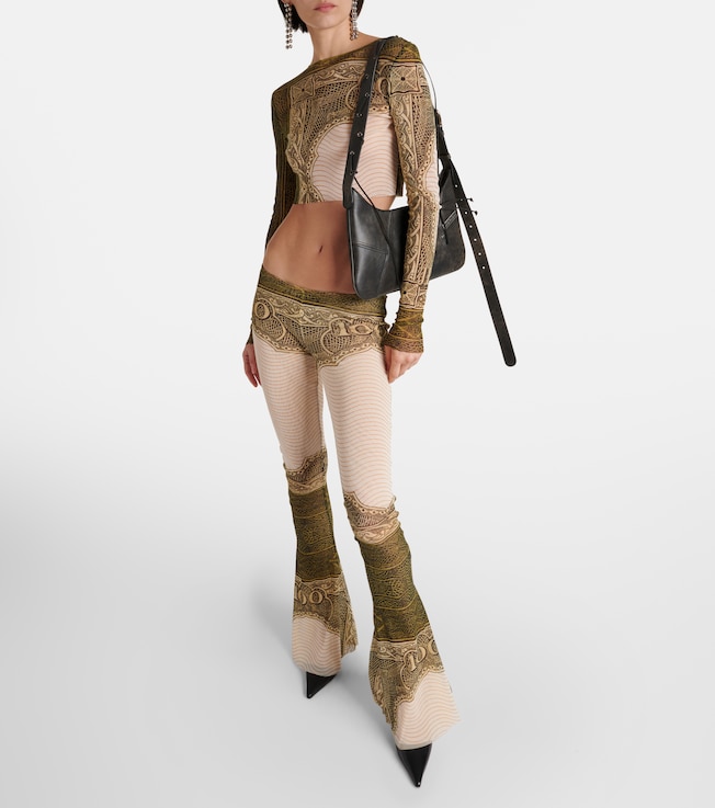 Jean Paul Gaultier Printed flared pants
