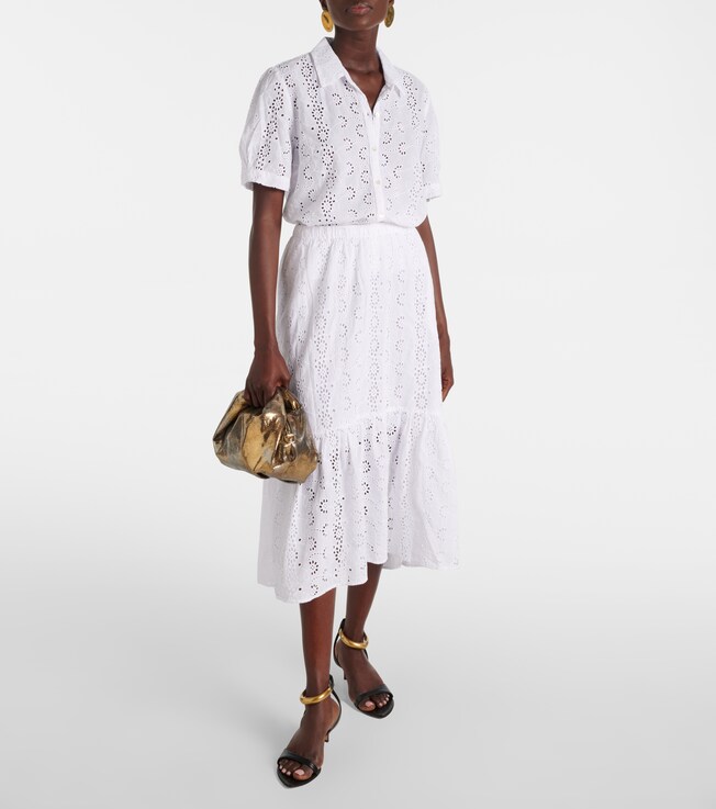 Velvet Amelia cotton midi skirt