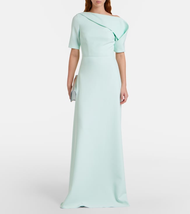 Safiyaa Stephanie draped crêpe gown