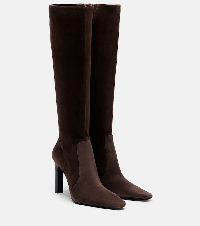 Saint Laurent - Francoise 95 leather knee-high boots | Plush