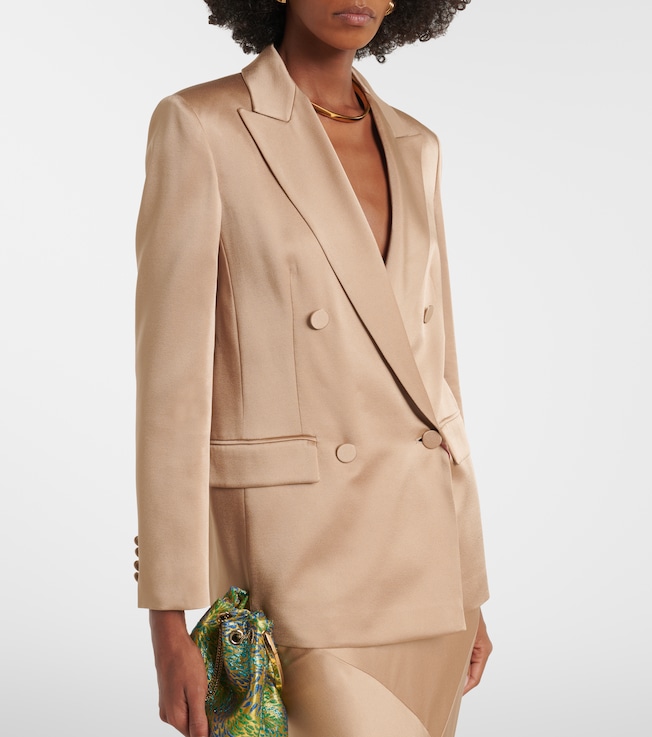 Max Mara Arca double-breasted satin blazer