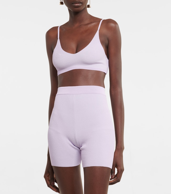 Jacquemus Le Short Arancia knit biker shorts