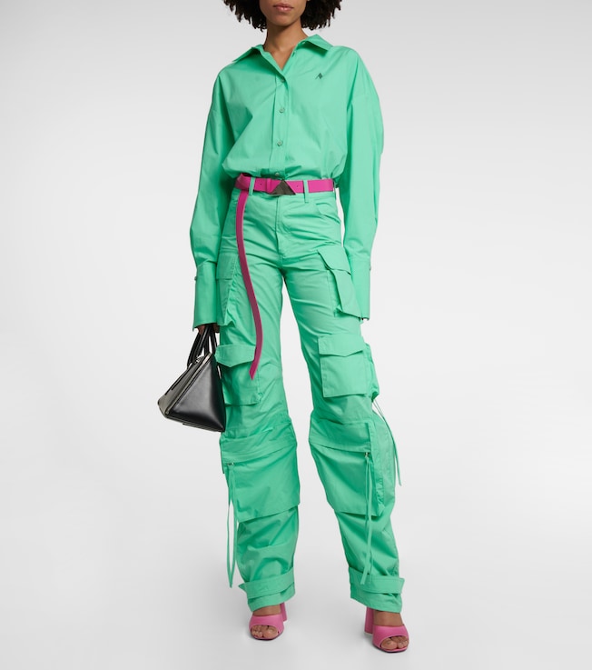 THE ATTICO Fern cotton canvas cargo pants